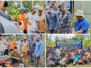 Karya bakti, TNI AL letakan batu pertma pembangunan rabat beton